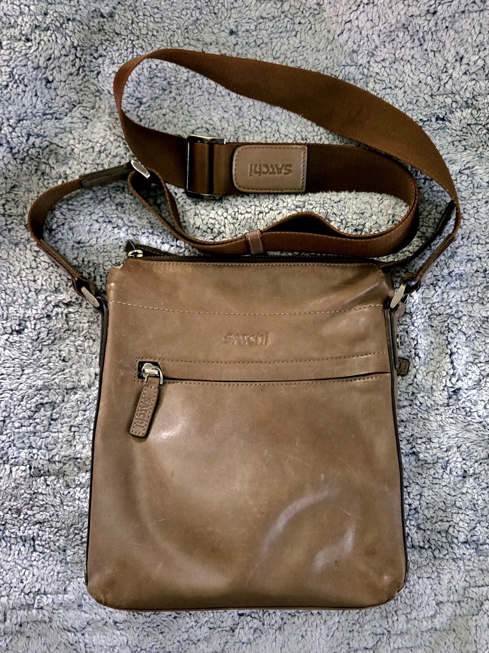 Satchi Leather Crossbody Bag